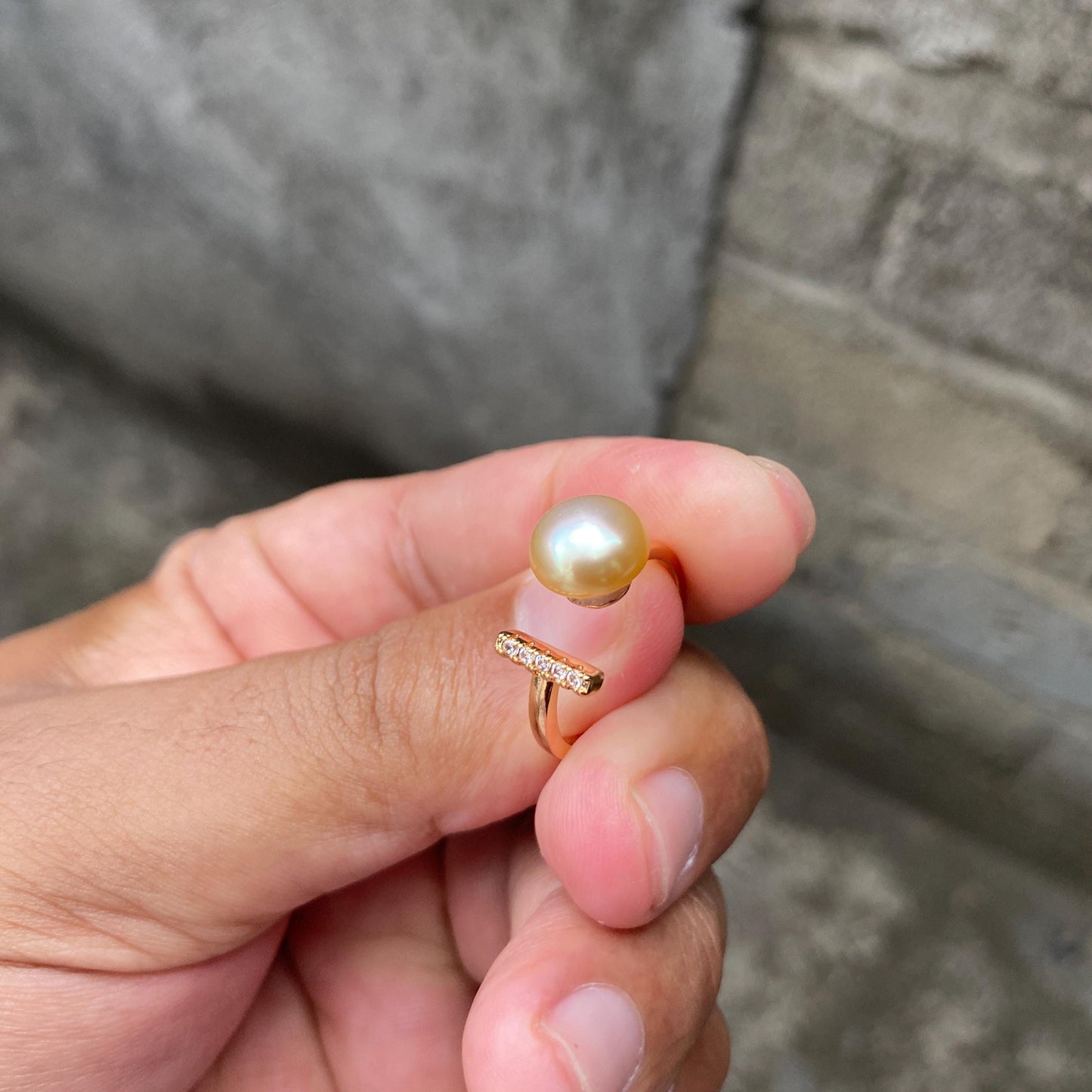 South sea Pearl Seawater Saltwater Pearl Ring Size 14 (CWC-3)