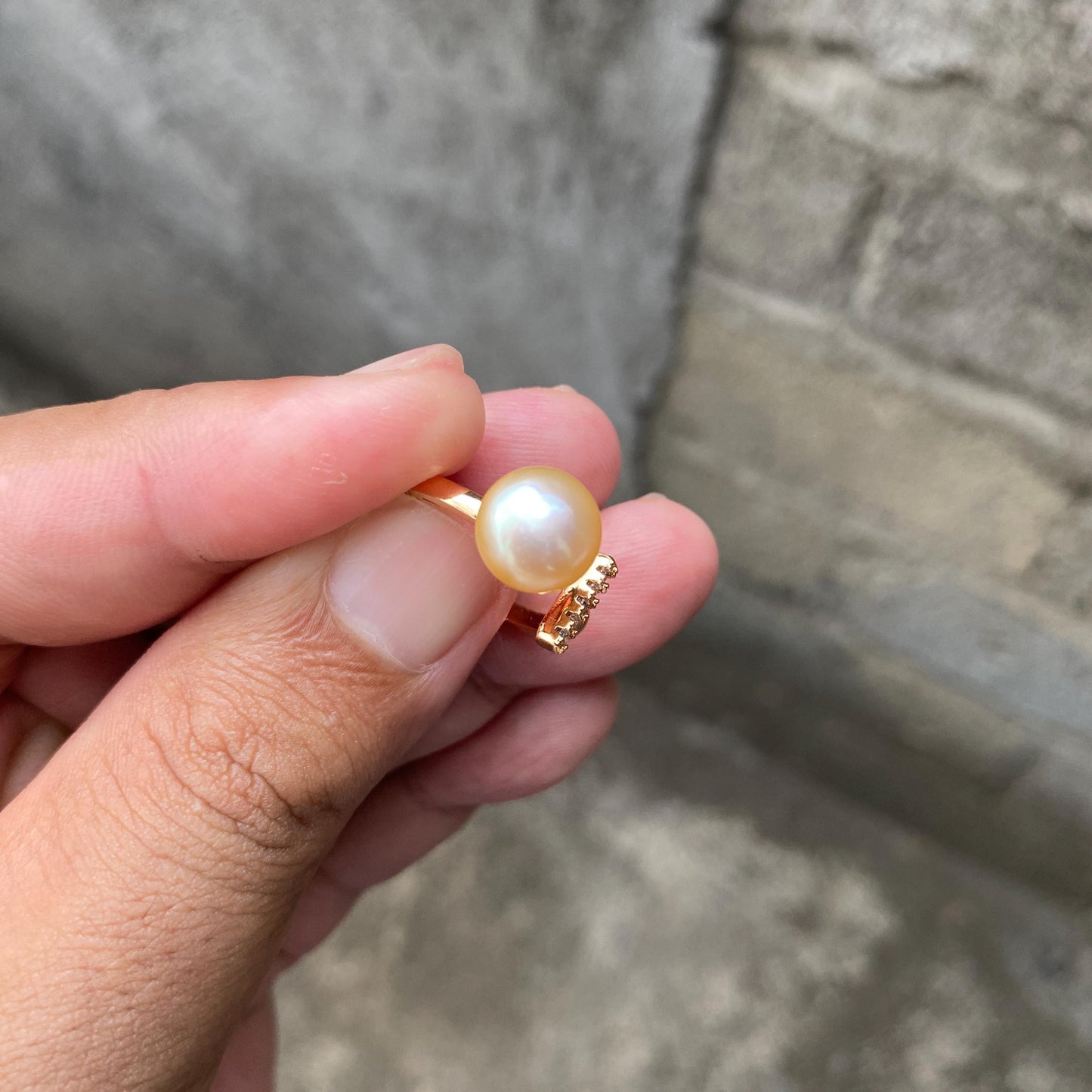 South sea Pearl Seawater Saltwater Pearl Ring Size 14 (CWC-3)