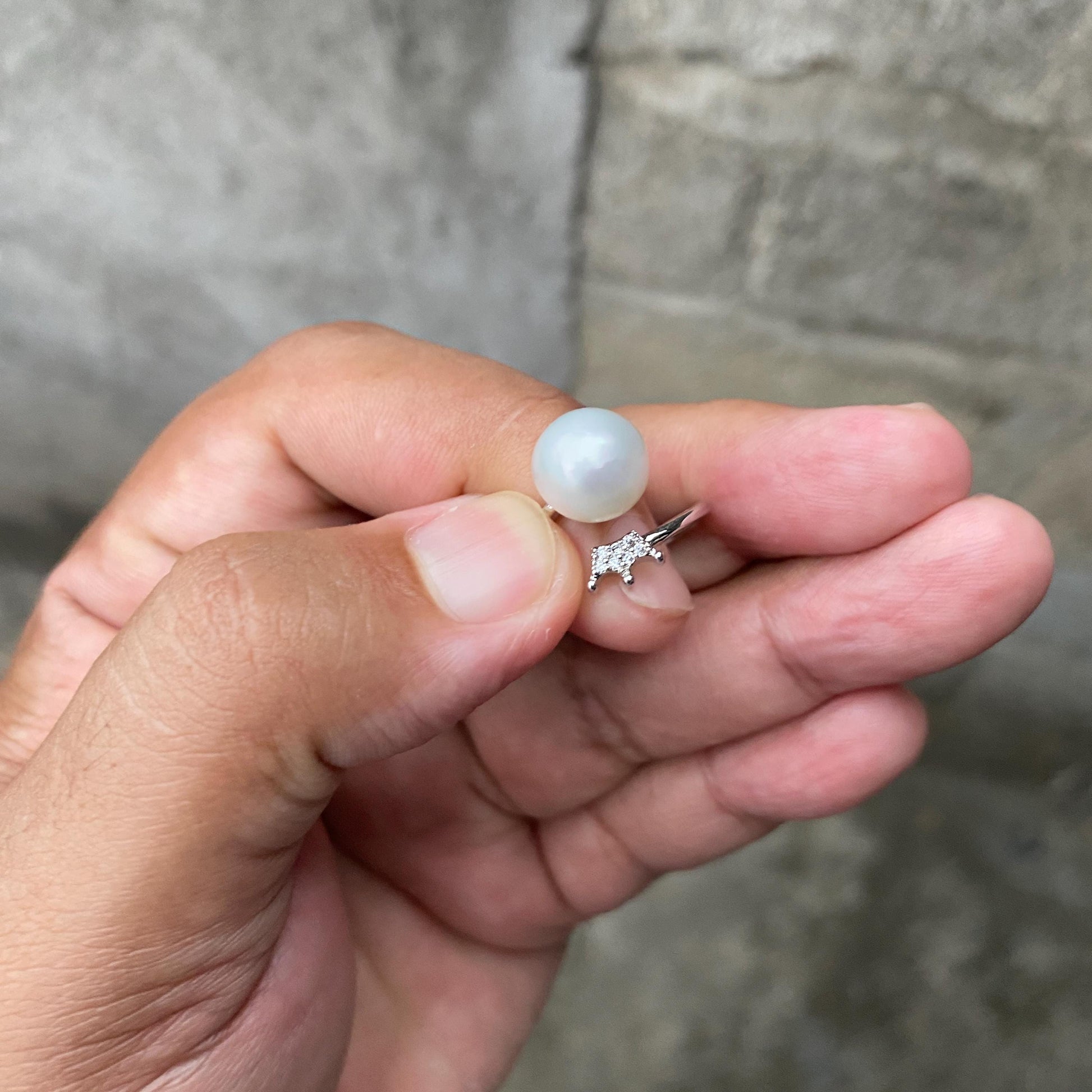 South sea Pearl Seawater Saltwater Pearl Ring Size 14 (CWD-3) BoZorX