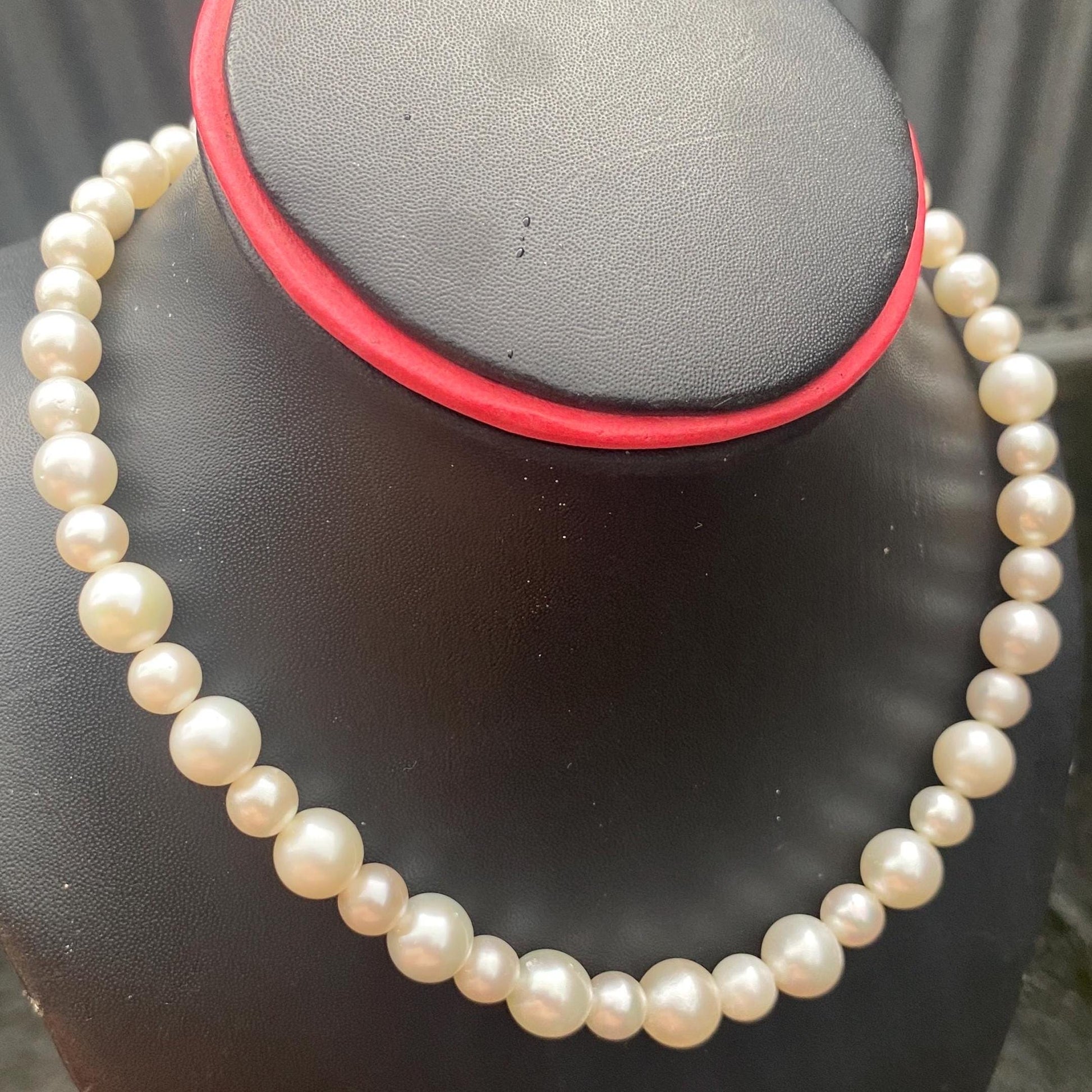 White South Sea Pearl Necklace Saltwater Pearl Necklace Seawater Pearl Necklace (Luster More Than The Photo and Video) (NeW) BoZorX