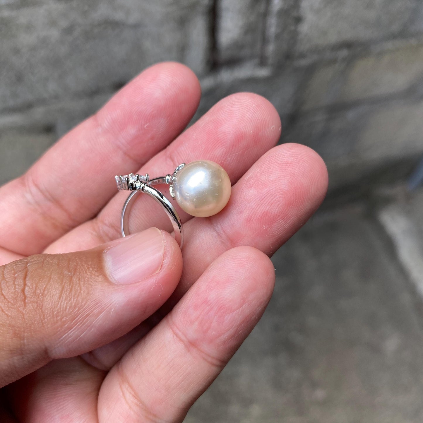 South sea Pearl Seawater Saltwater Pearl Ring Size 14 (CW-4) BoZorX