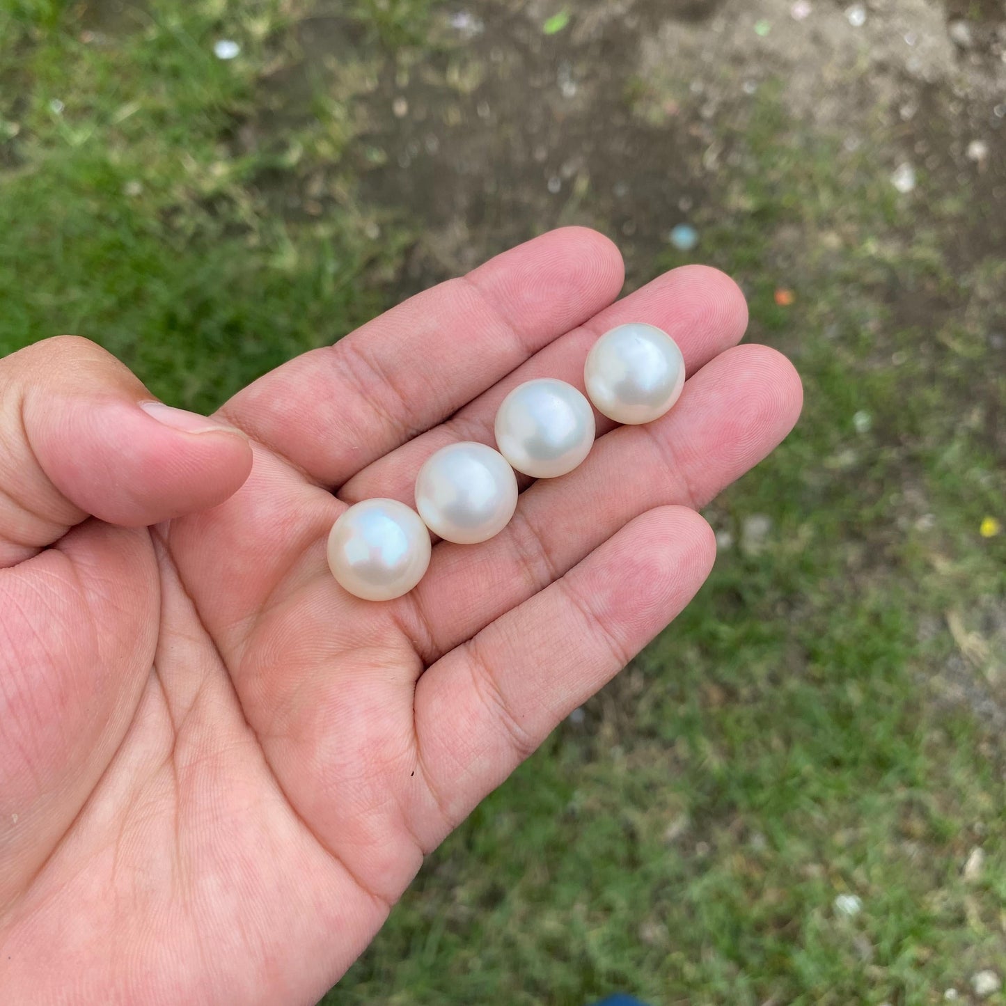 4 Pieces 15mm High Grade Big Size Limited South Sea Pearl Seawater Pearl Saltwater Pearl Undrilled