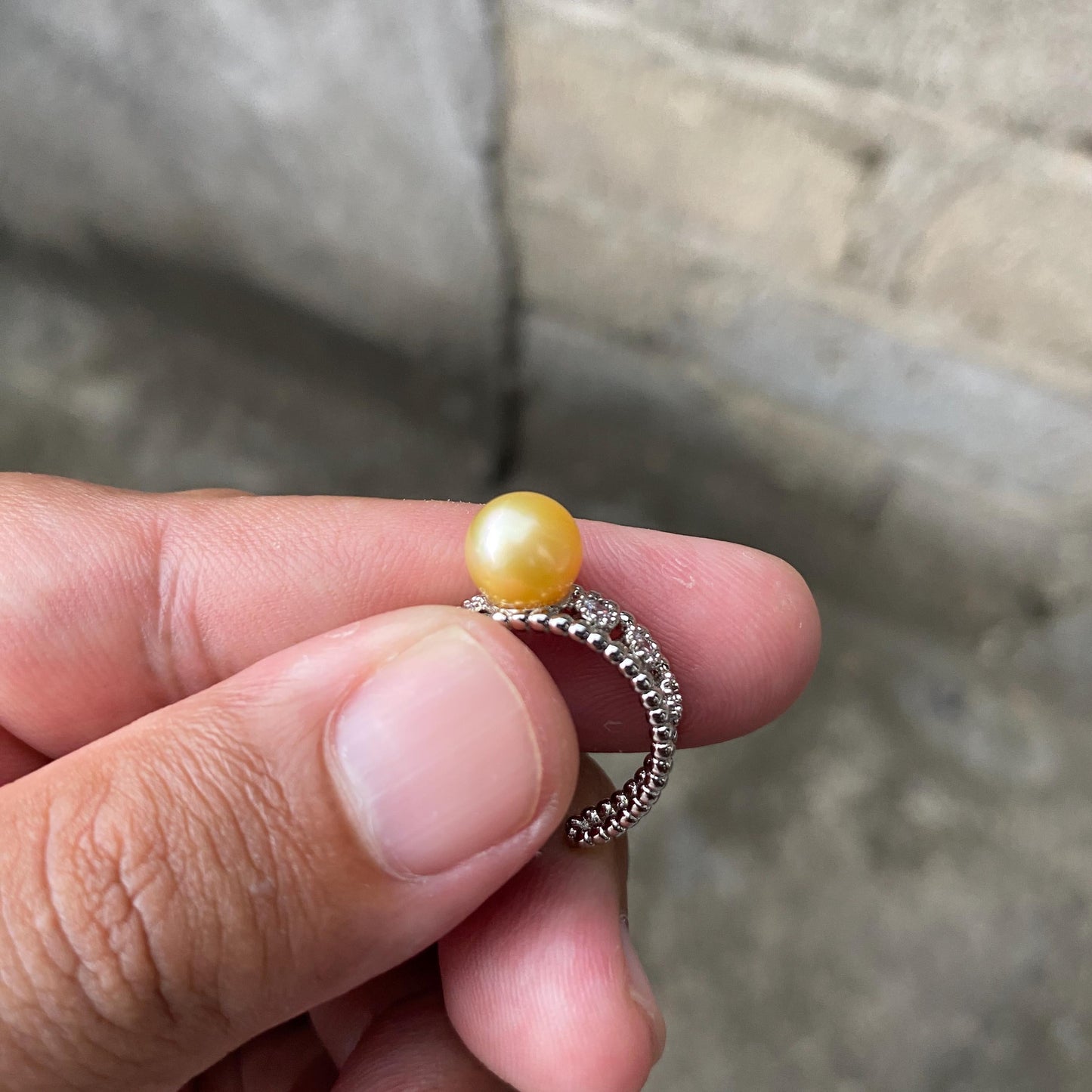 South sea Pearl Seawater Saltwater Pearl Ring Size 13 (CWB-2) BoZorX