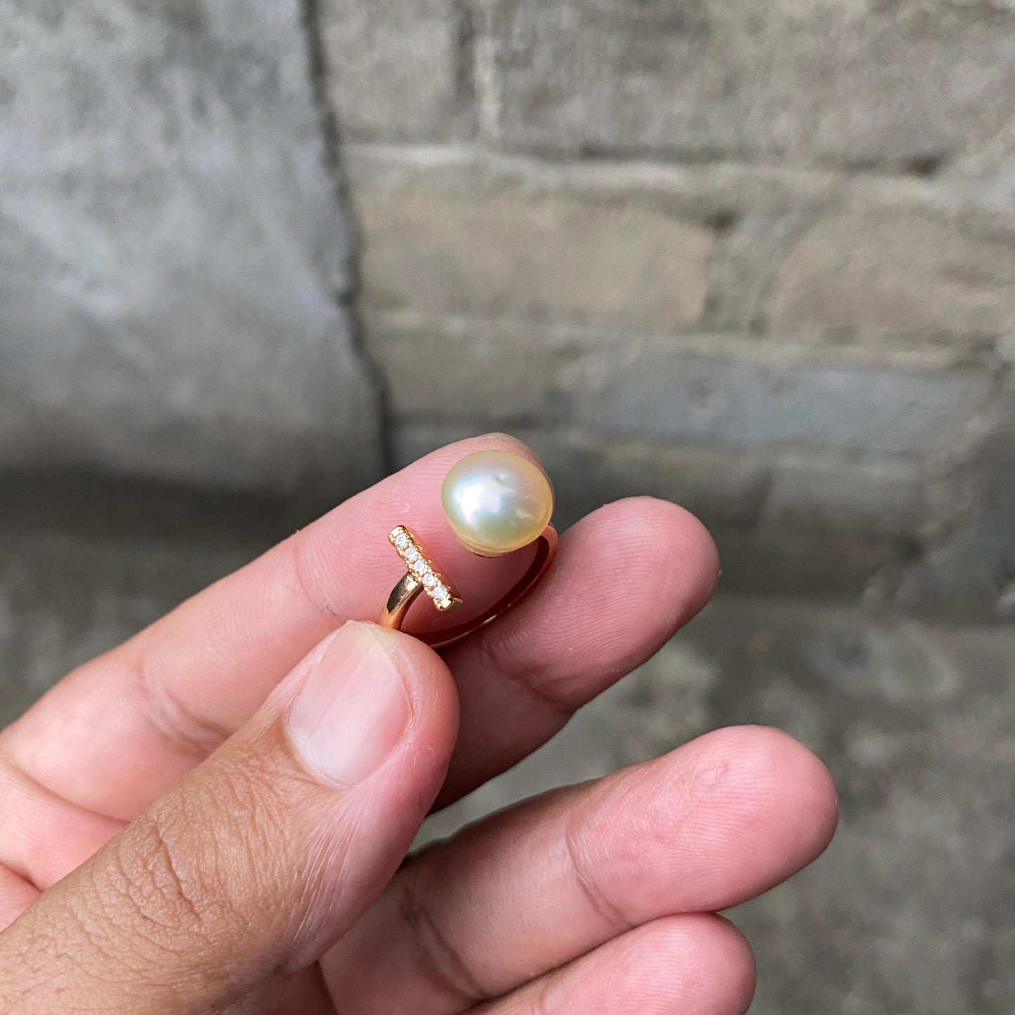 South sea Pearl Seawater Saltwater Pearl Ring Size 15 (CWC-1)