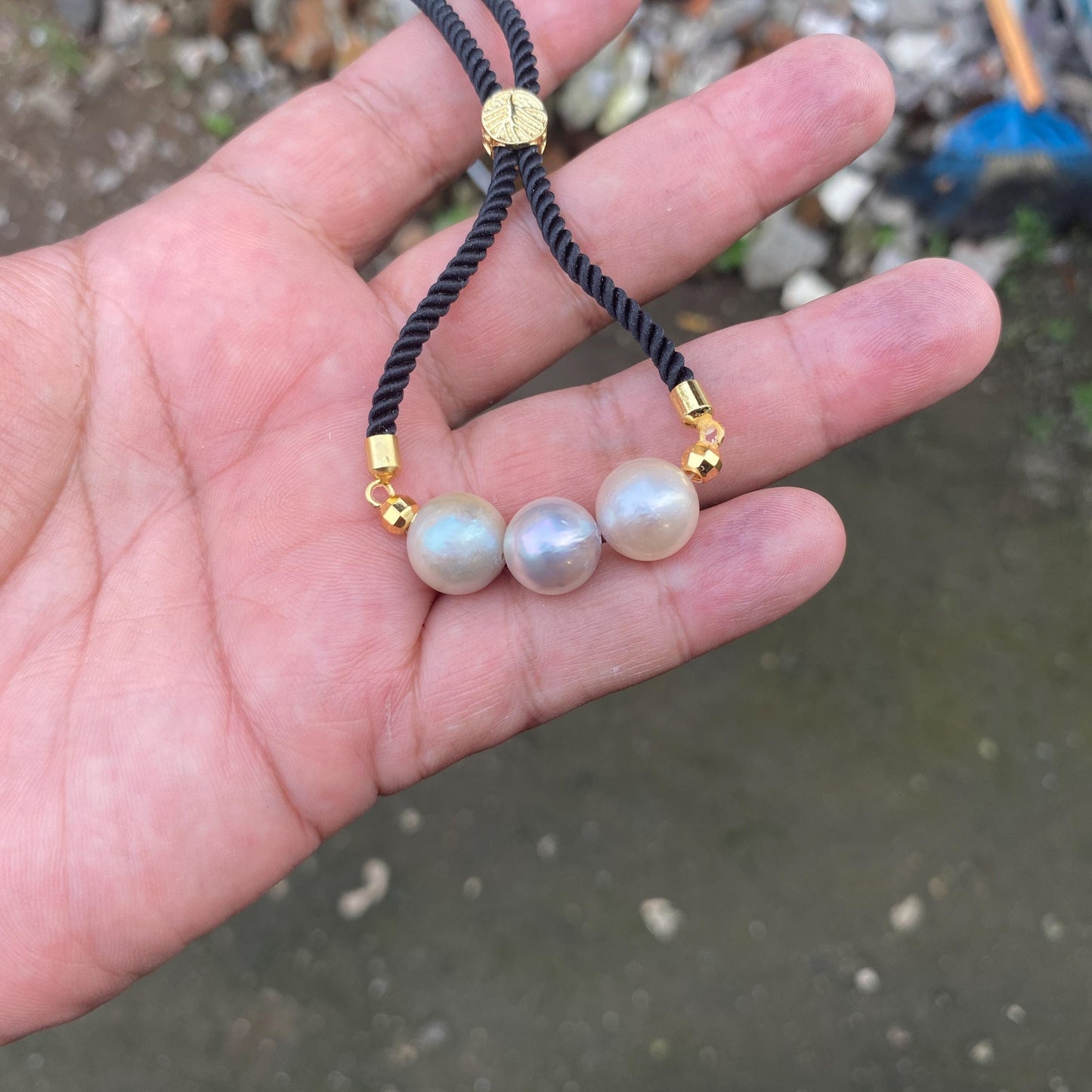 Bracelet with Real South Sea Pearl Seawater Saltwater Pearl (Gg) BoZorX