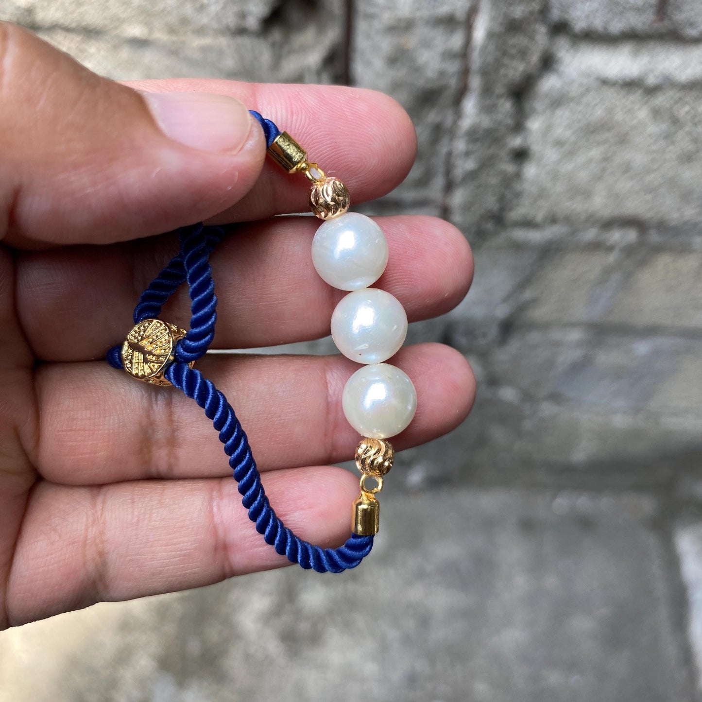 Bracelet with Real South Sea Pearl Seawater Saltwater Pearl (A)