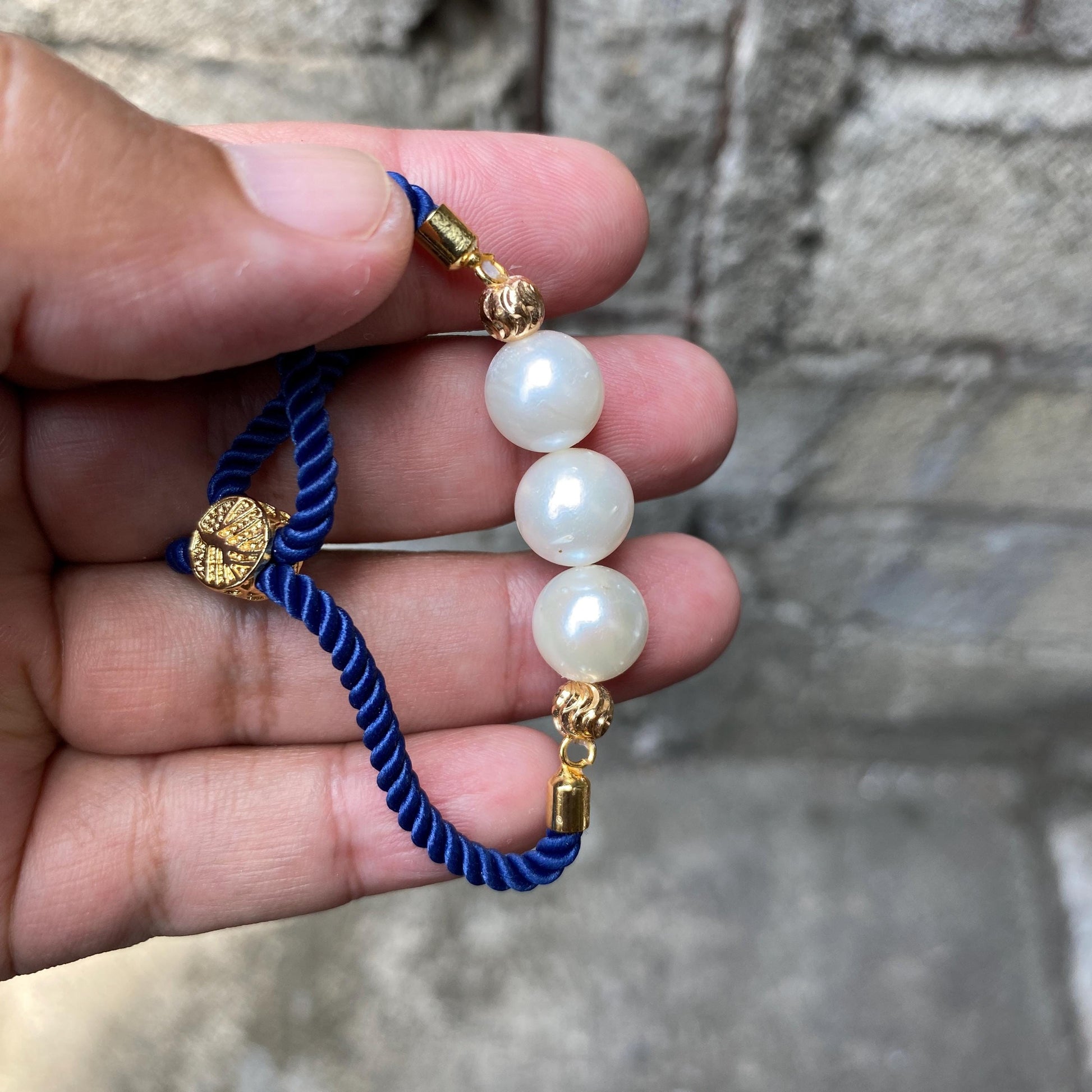 Bracelet with Real South Sea Pearl Seawater Saltwater Pearl (A) BoZorX