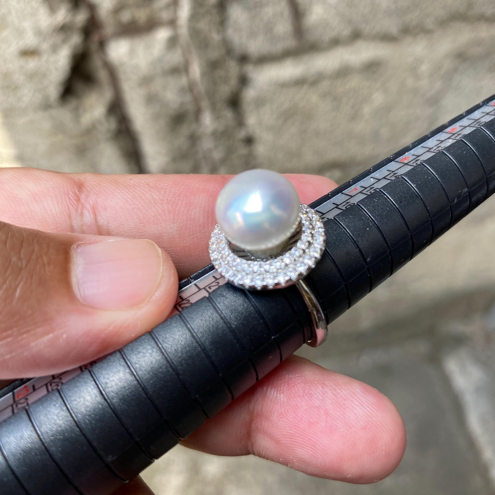 South sea Pearl Seawater Saltwater Pearl Ring Size 19 (A) BoZorX