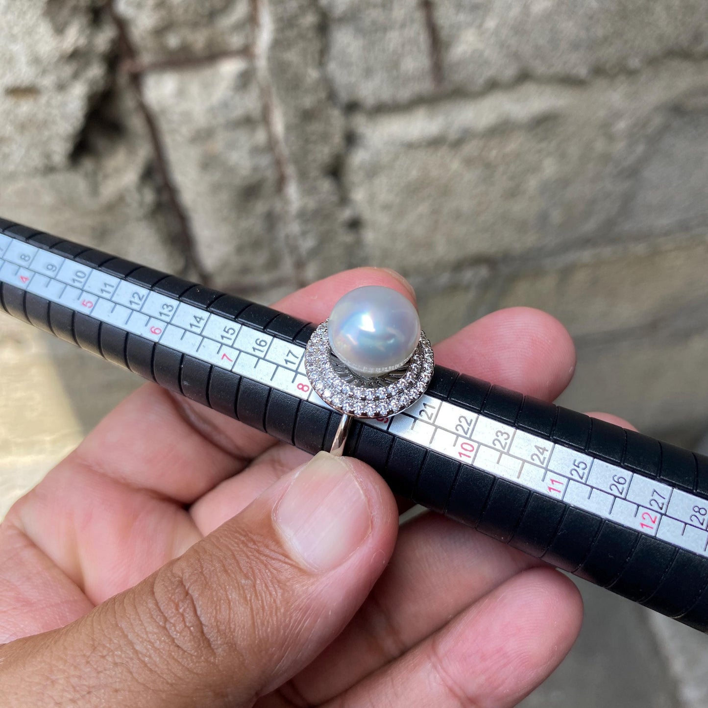 South sea Pearl Seawater Saltwater Pearl Ring Size 19 (A) BoZorX