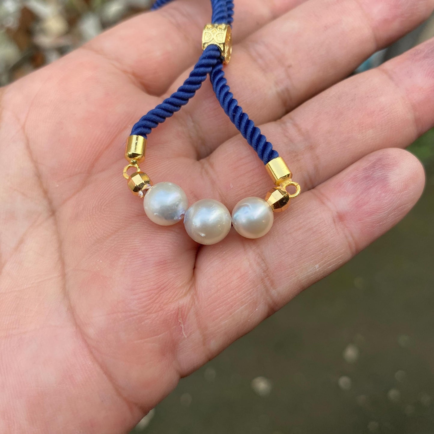 Bracelet with Real South Sea Pearl Seawater Saltwater Pearl (Ee) BoZorX