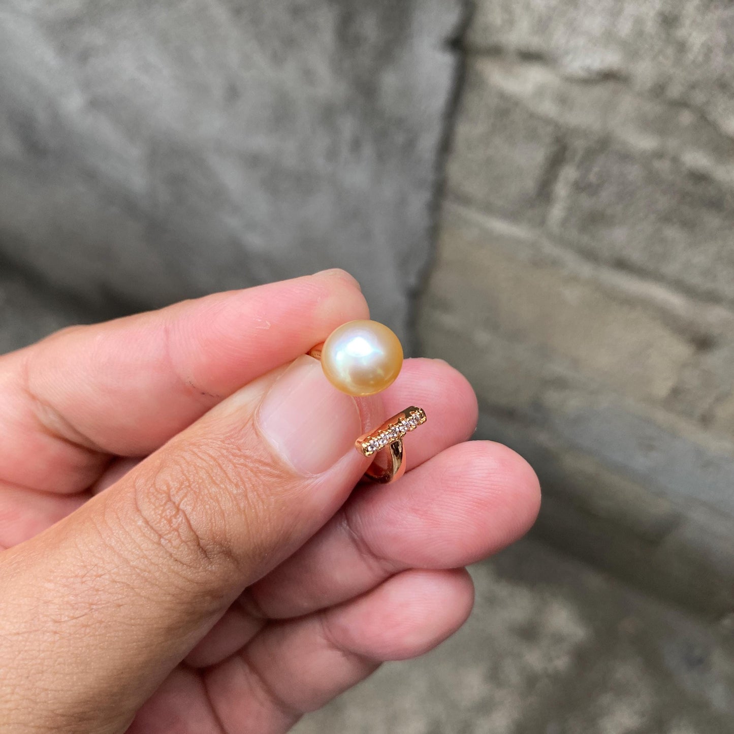 South sea Pearl Seawater Saltwater Pearl Ring Size 14 (CWC-3) BoZorX