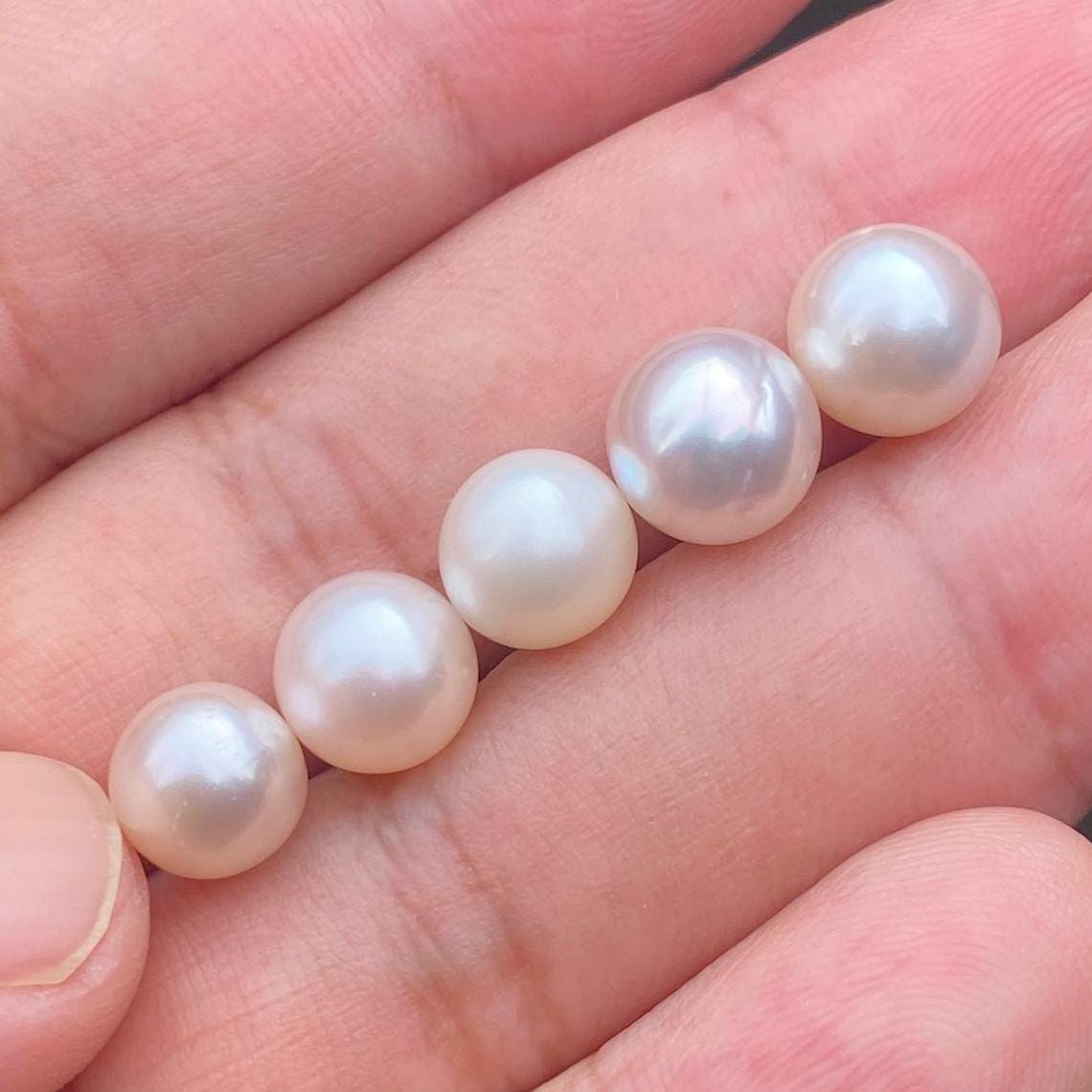 5 Pieces 8-9mm Loose South Sea Pearl Seawater Pearl Beads Sea Pearl (Amr-2)