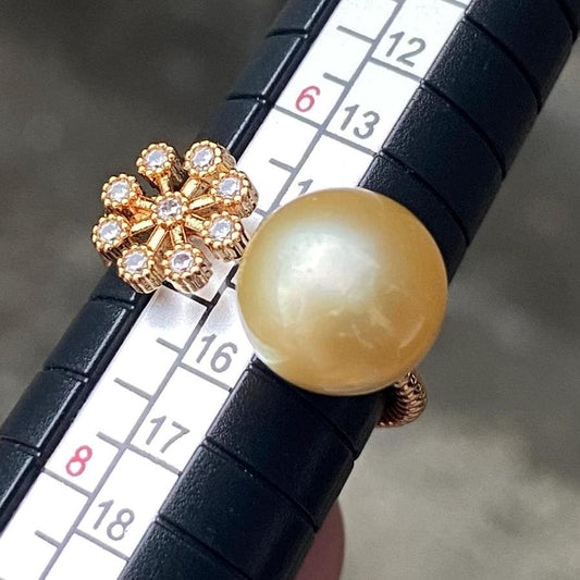 South sea Pearl Seawater Saltwater Pearl Ring Size 15 (CWC-2) BoZorX