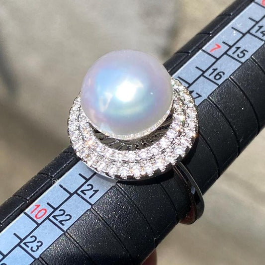 South sea Pearl Seawater Saltwater Pearl Ring Size 19 (A)