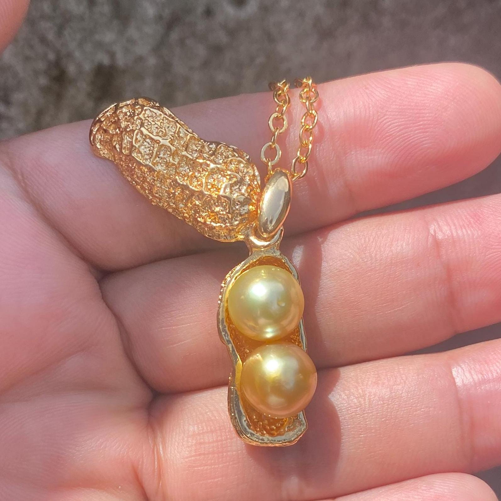 Real south sea pearl saltwater pearl seawater pearl Bean Pendant (B-2) BoZorX