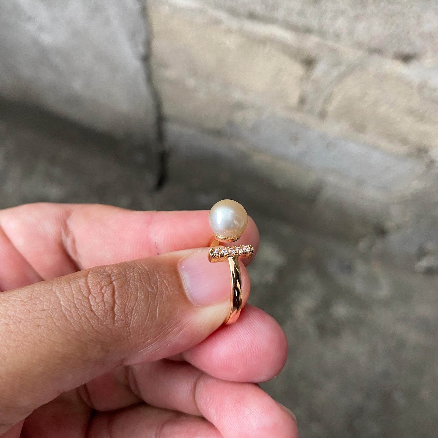 South sea Pearl Seawater Saltwater Pearl Ring Size 14 (CWB-1)