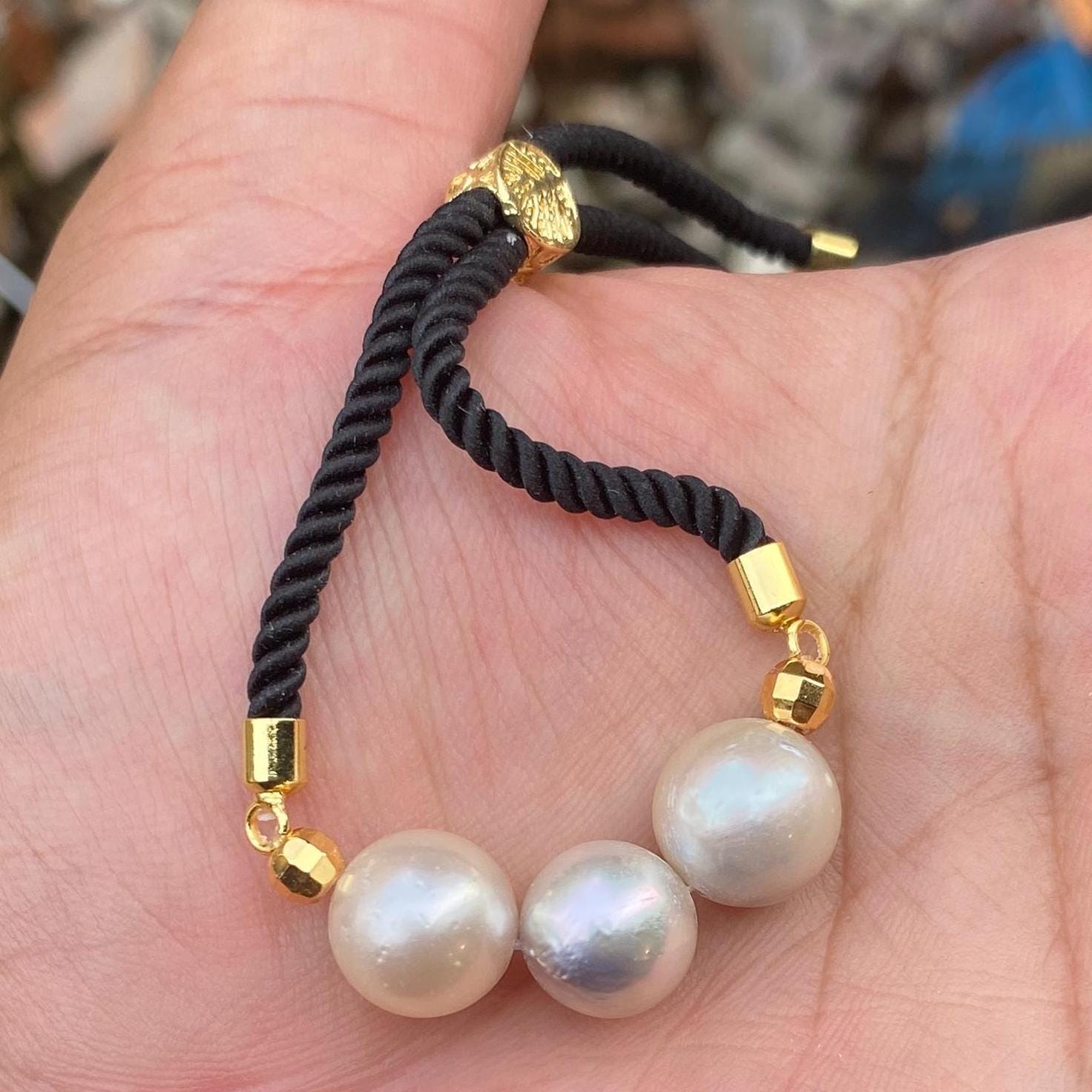 Bracelet with Real South Sea Pearl Seawater Saltwater Pearl (Gg) BoZorX