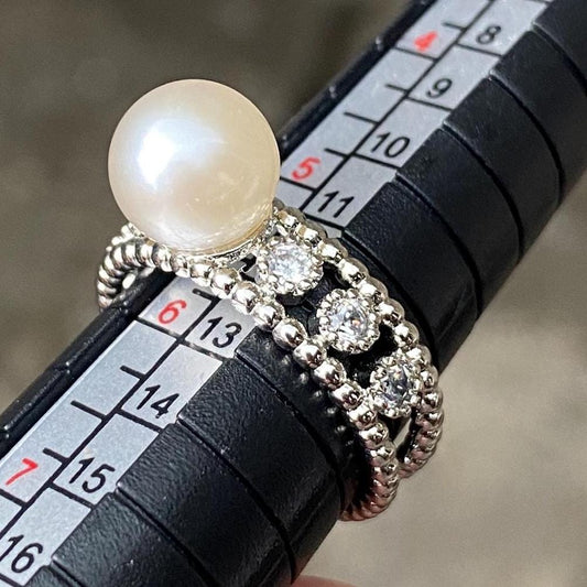 South sea Pearl Seawater Saltwater Pearl Ring Size 13 (CWB-3)