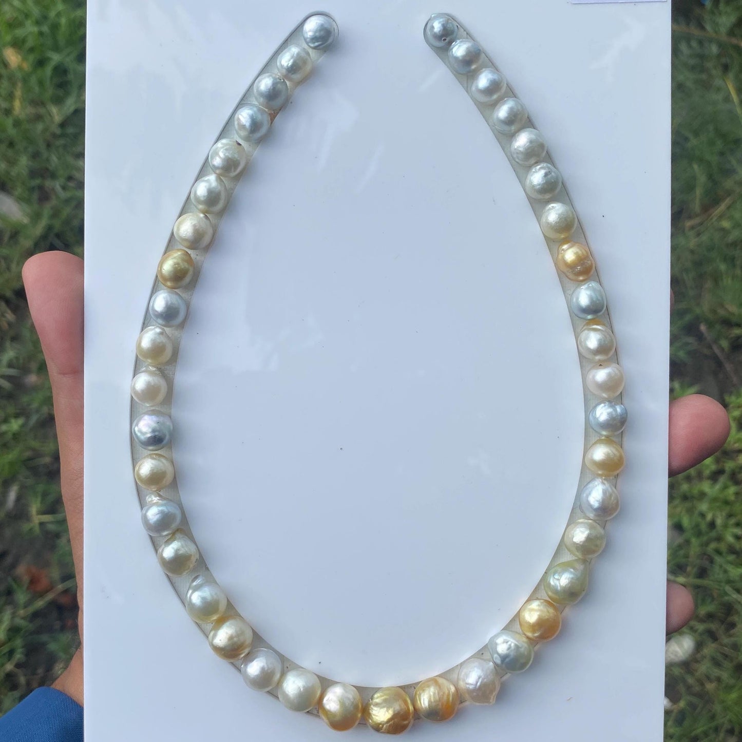 Baroque Pearl Necklace Real South Sea Pearl Necklace Seawater Necklace Saltwater Baroque Pearl Necklace (BroE-2)