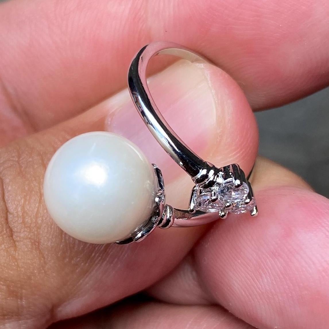 South sea Pearl Seawater Saltwater Pearl Ring Size 15 (CW-3) BoZorX