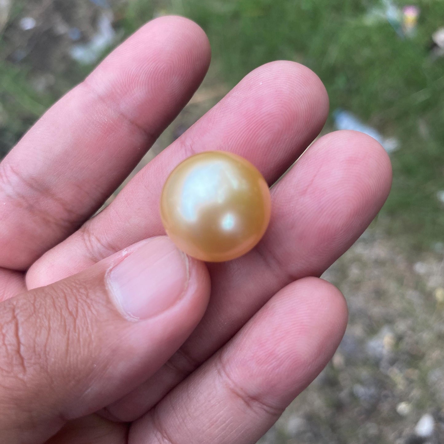 Big Size Saltwater Pearl 17.5mm Loose South Sea Pearl Seawater Pearl Beads Big Size South Sea Pearl Super Size Sea Pearl (BZ-1) BoZorX